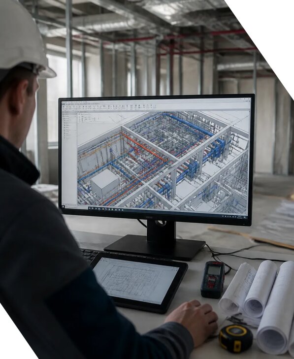 Создание BIM модели инженерных сетей для объектов в Калининграде